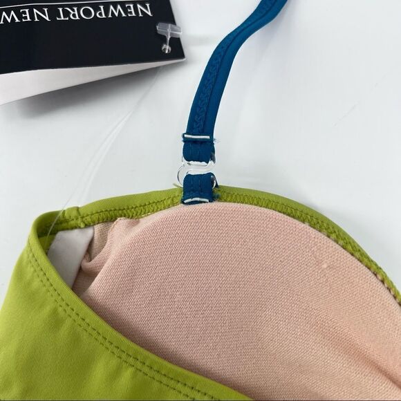 NWT-Newport‎ news bikini top Green & Teal size 4 - Picture 7 of 9